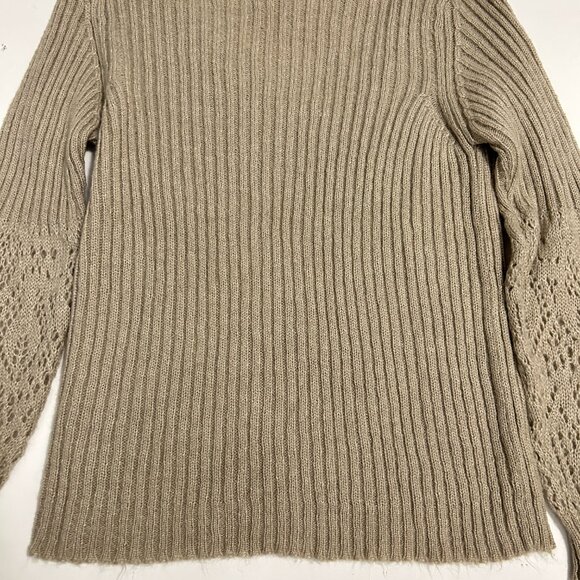 M&S per una knit sweater womens sz XL beige Wool Mohair blend V-neck cottagecore - Picture 12 of 15